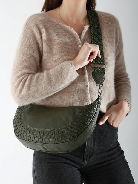 Cross Body Tas Winter Tresse Miniprix Groen winter tresse 6003 ander zicht 1